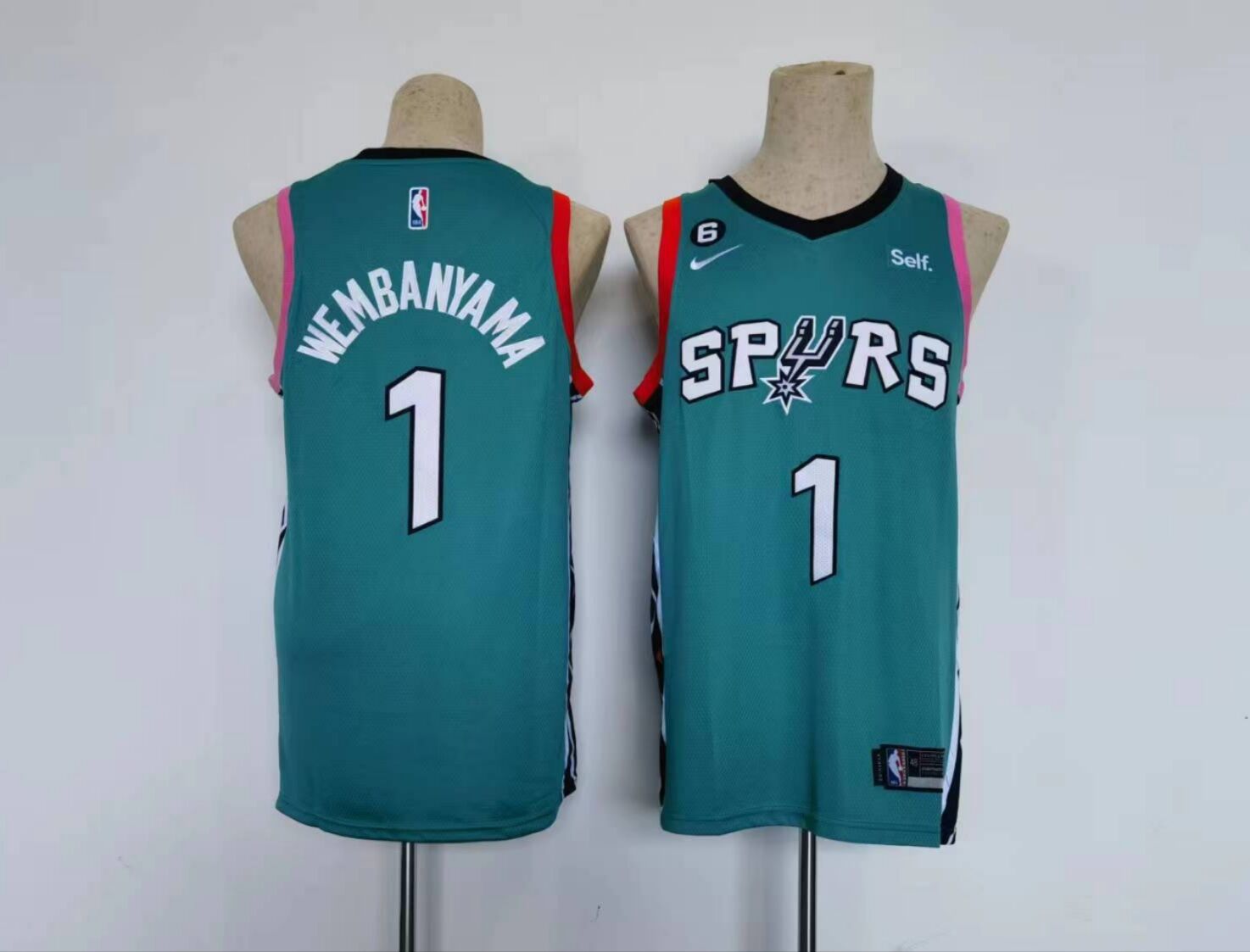 Men San Antonio Spurs 1 Wembanyama Nike Green City Edition Swingman NBA Jersey